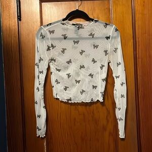 Forever 21 Lace Butterfly Top